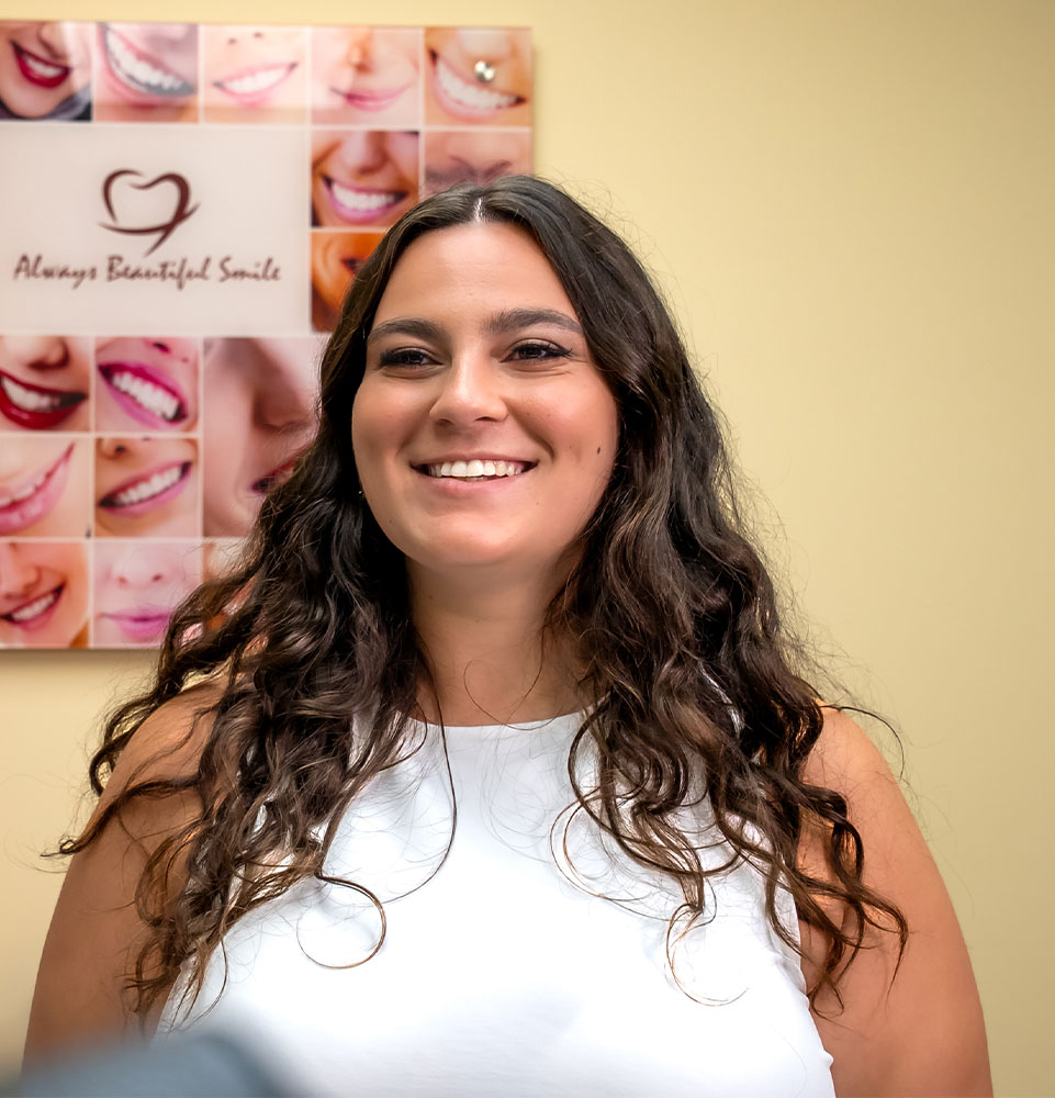 Paitent smiling at doctor