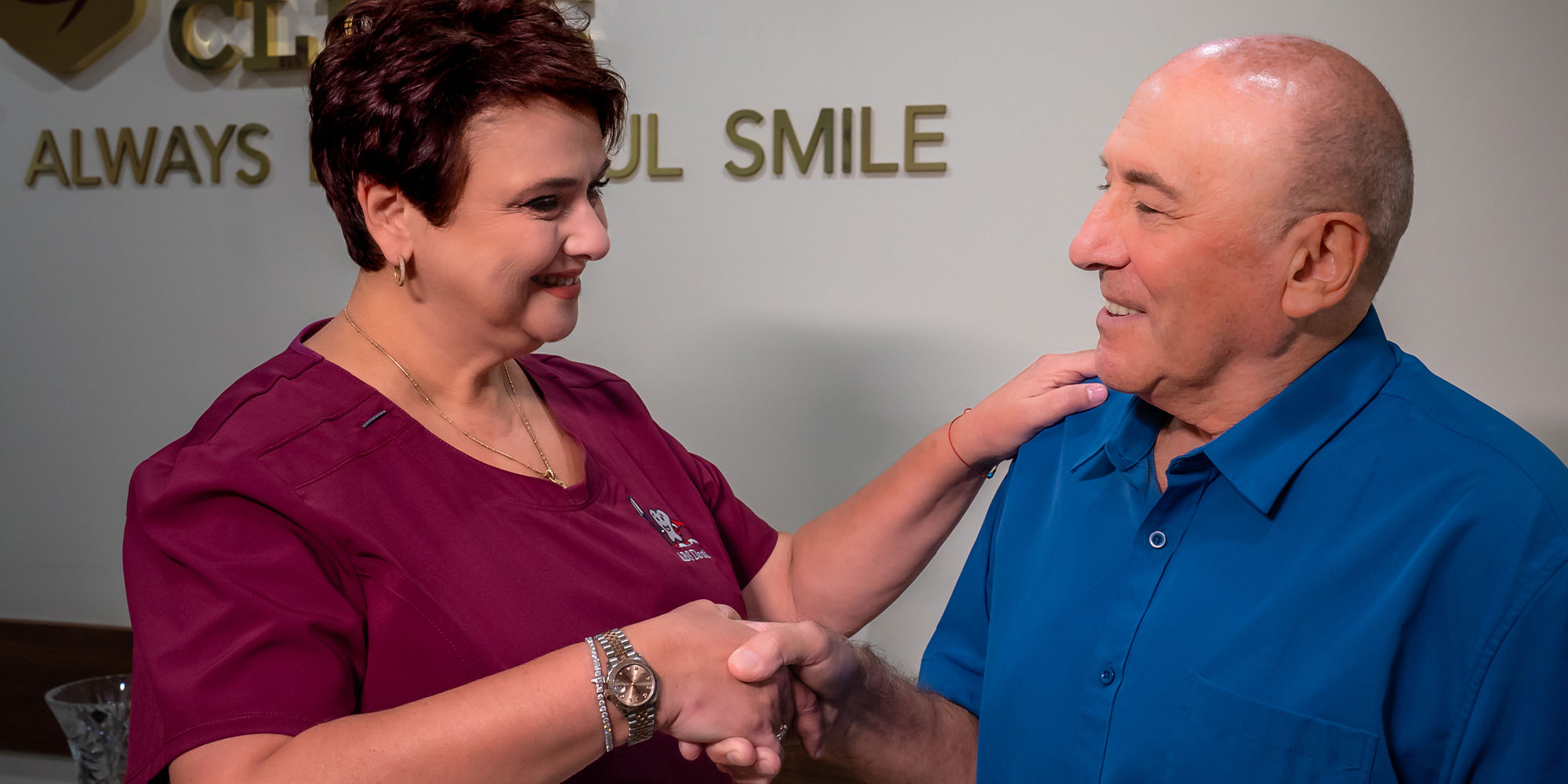 Doctor shaking patient hand