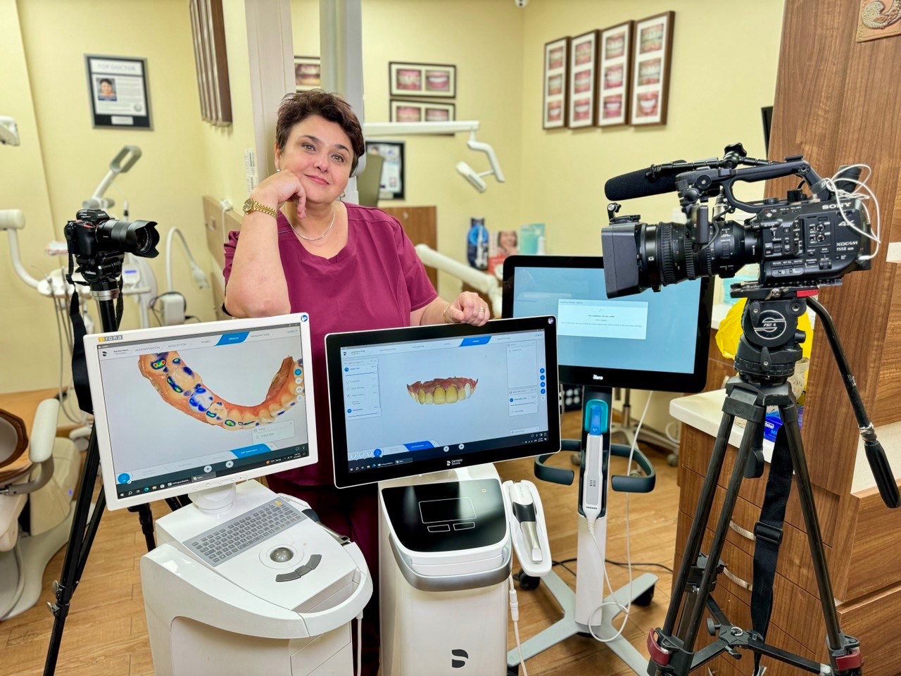 Doctor standing with dental equipment